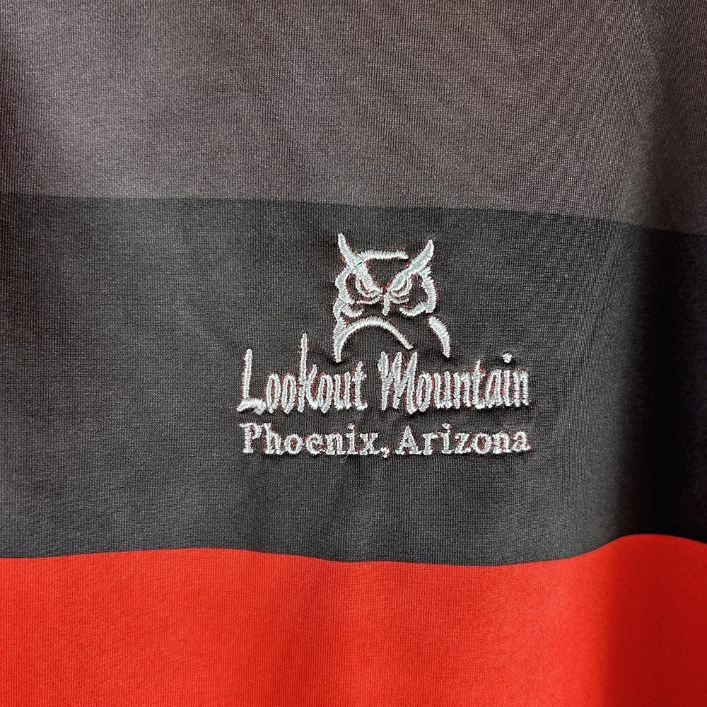Nike Golf Tour Performance Dri-FIT Polo Shirt Striped Mens XXL Lookout Mountain‎